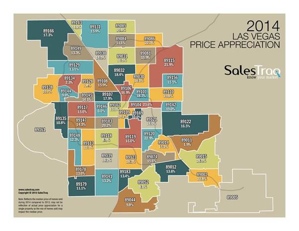 Las Vegas home prices rise in 2014